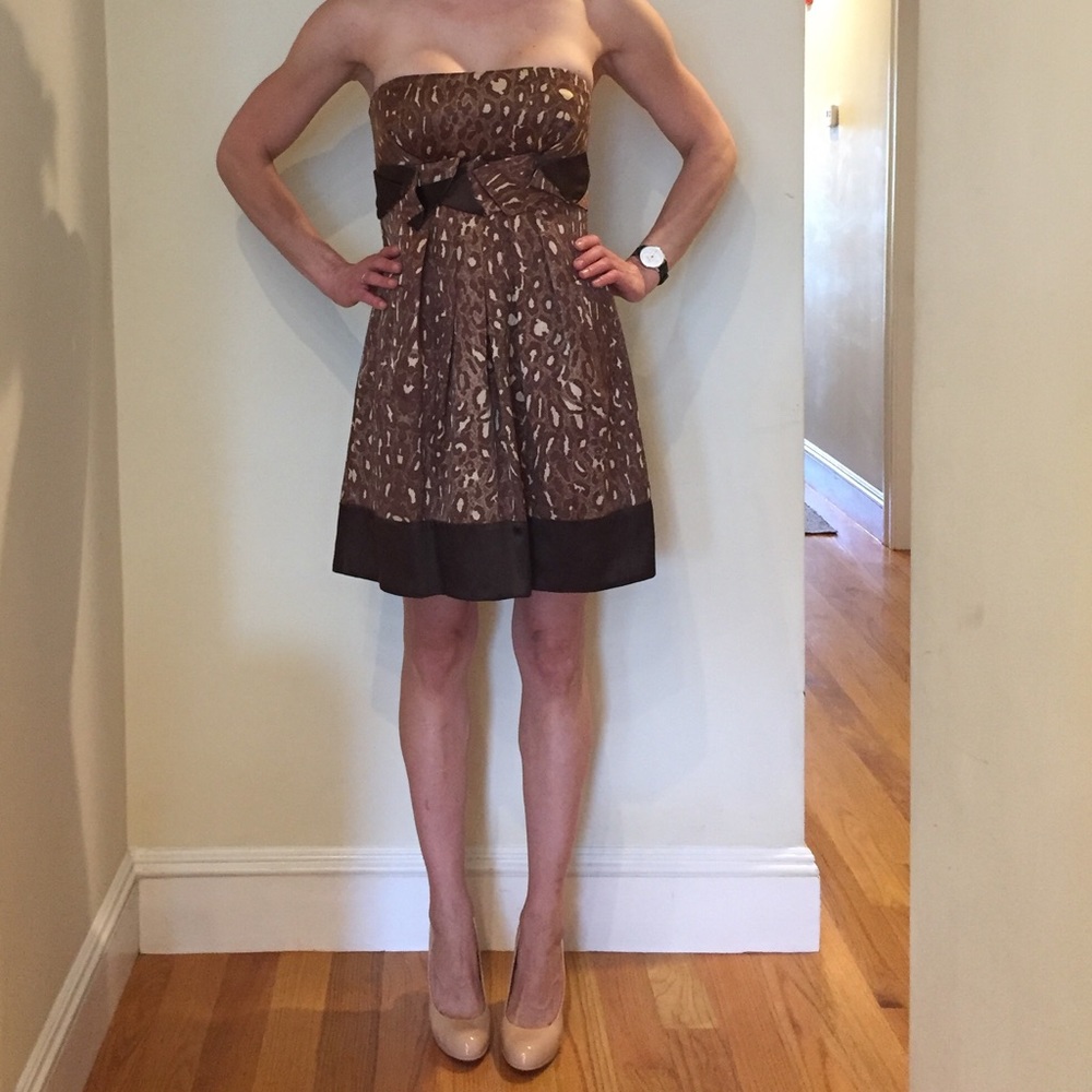 BCBG leopard print silk